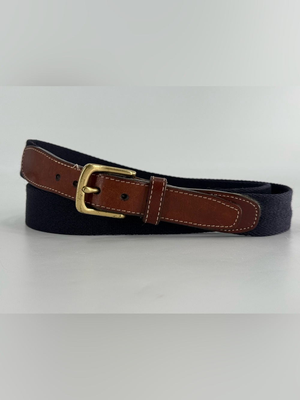 Lands’ End Canvas & Leather Belt 46
